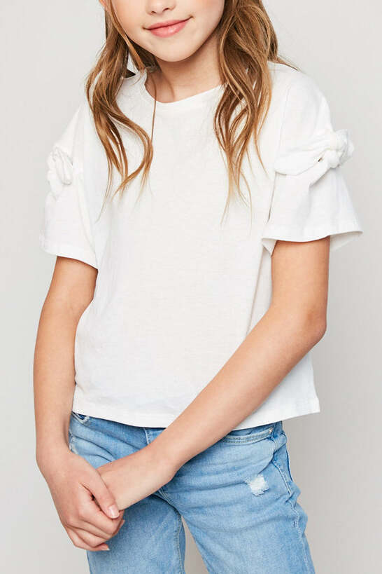 Bow Sleeve Tee Girls