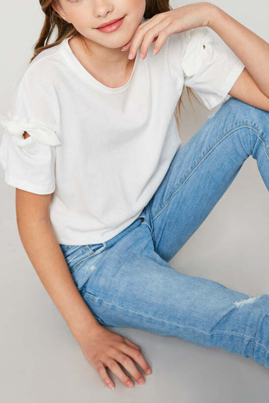 Bow Sleeve Tee Girls