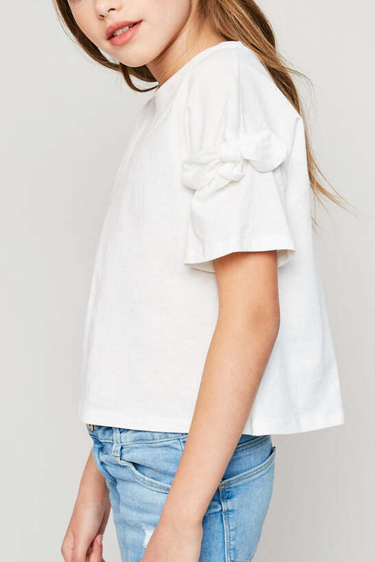 Bow Sleeve Tee Girls