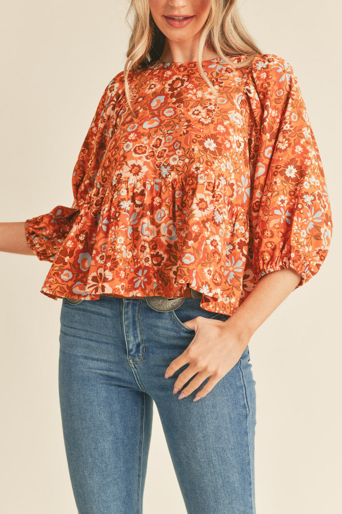 Orange Austin Blouse