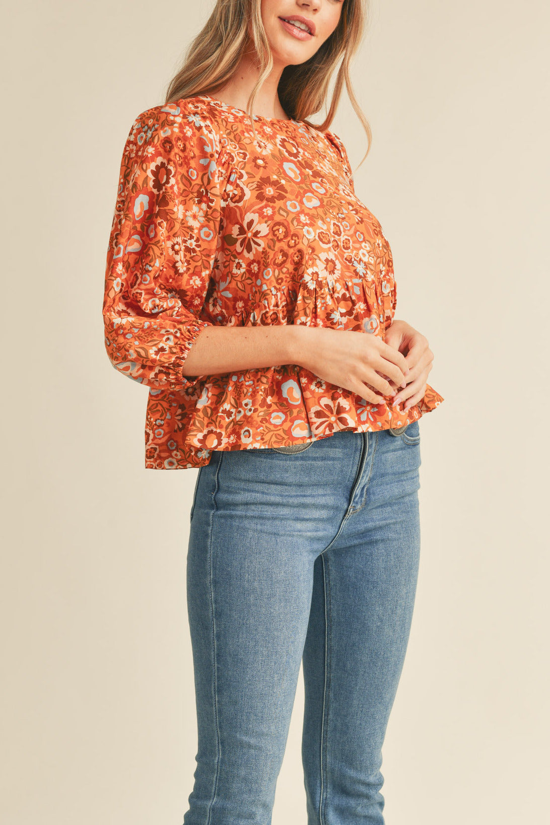 Orange Austin Blouse