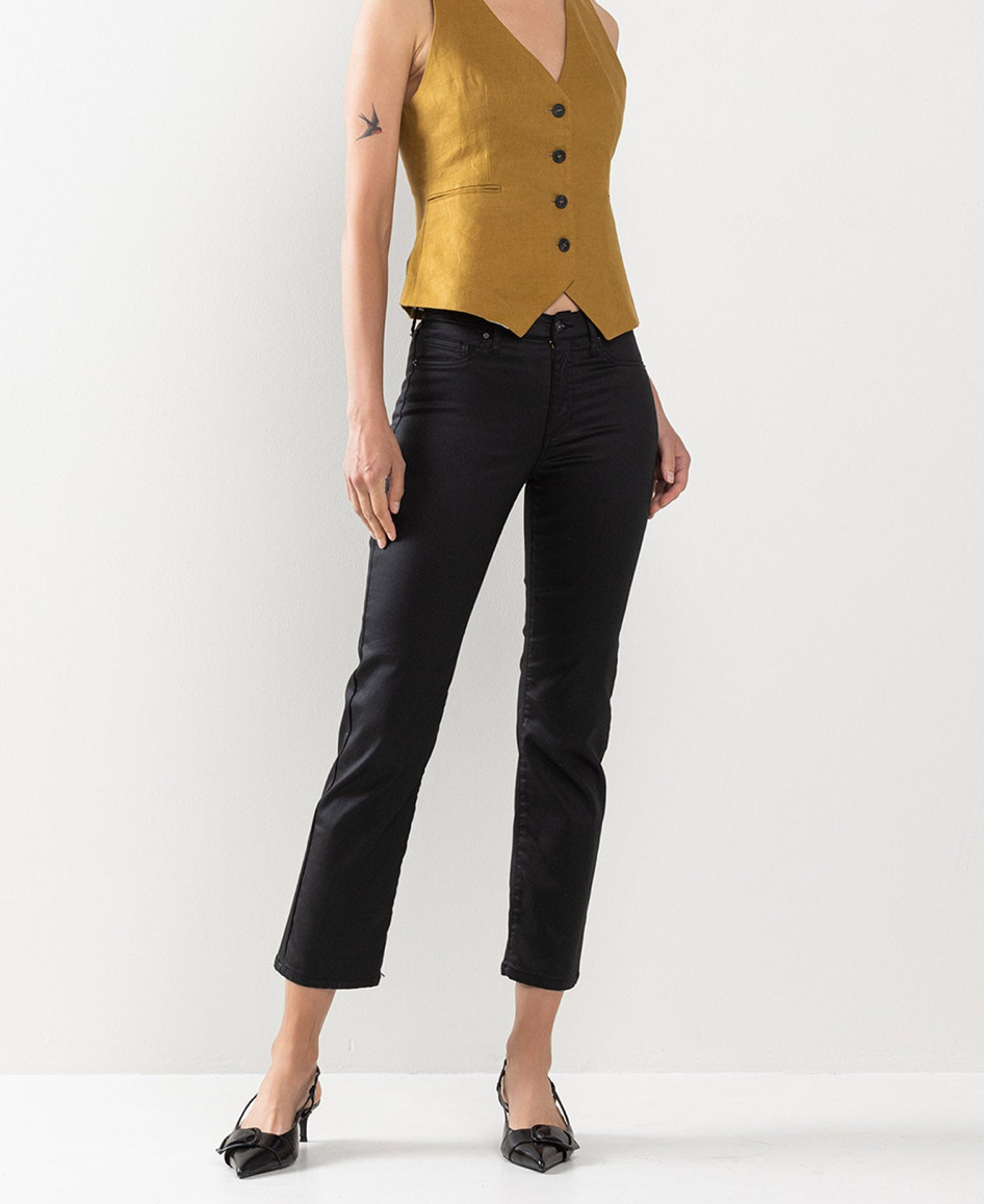 Medium Rise Black Jeans