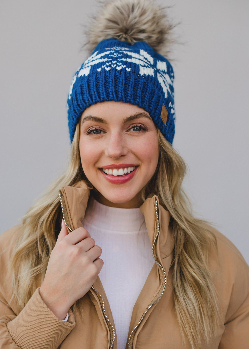 Gorro Blue Snowflakes