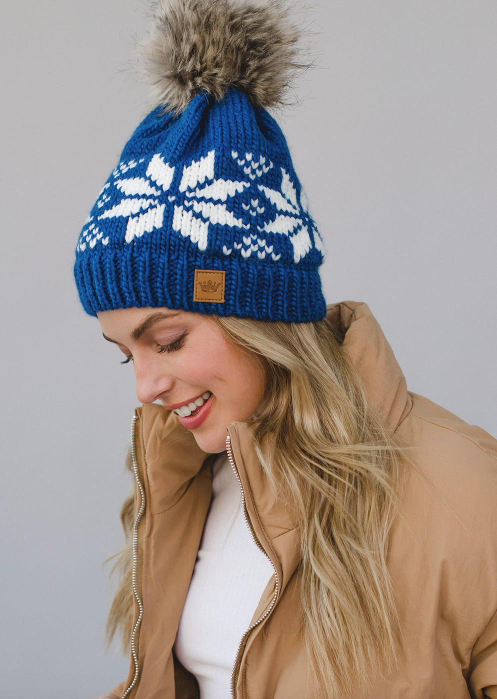 Gorro Blue Snowflakes