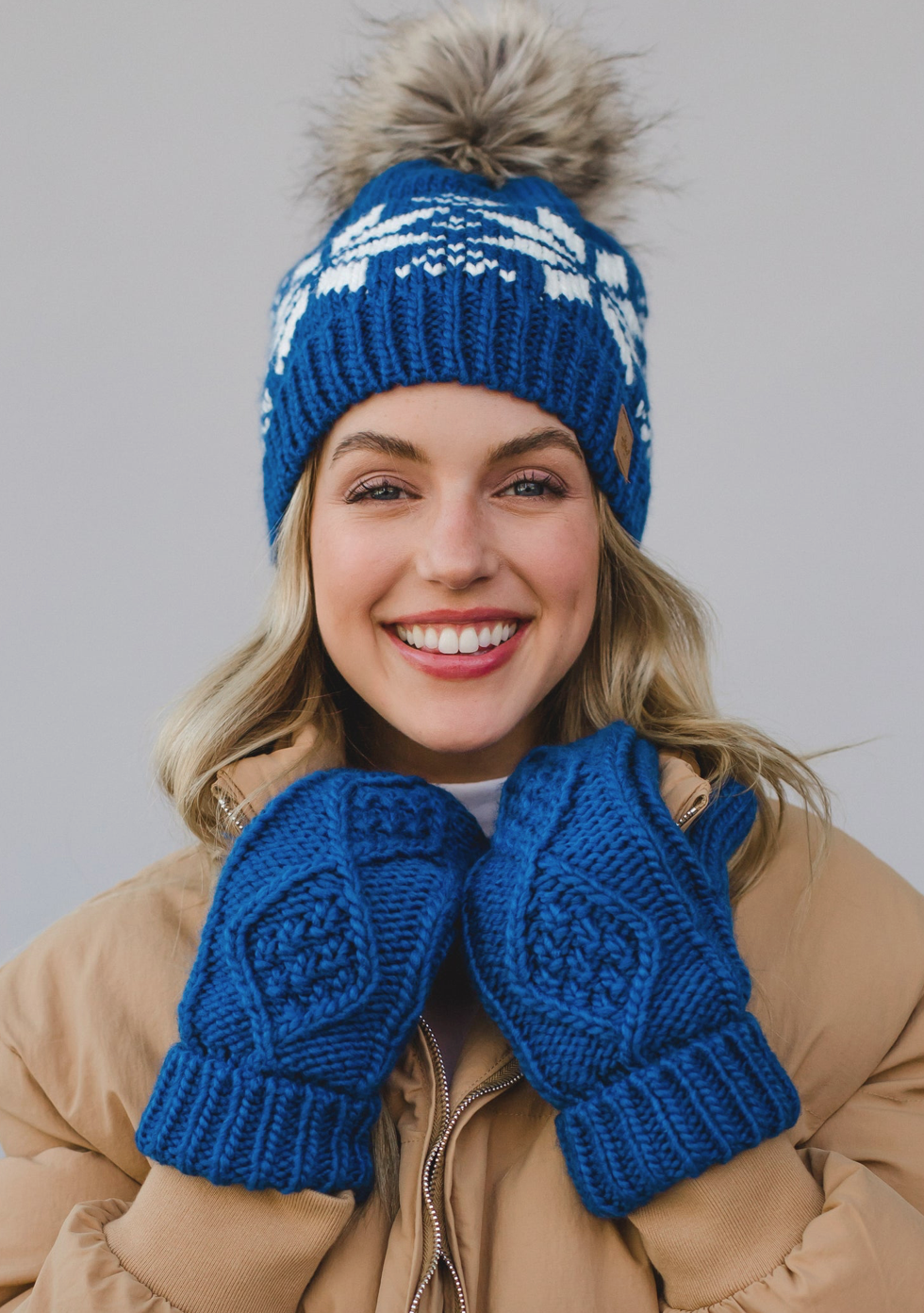 Gorro Blue Snowflakes