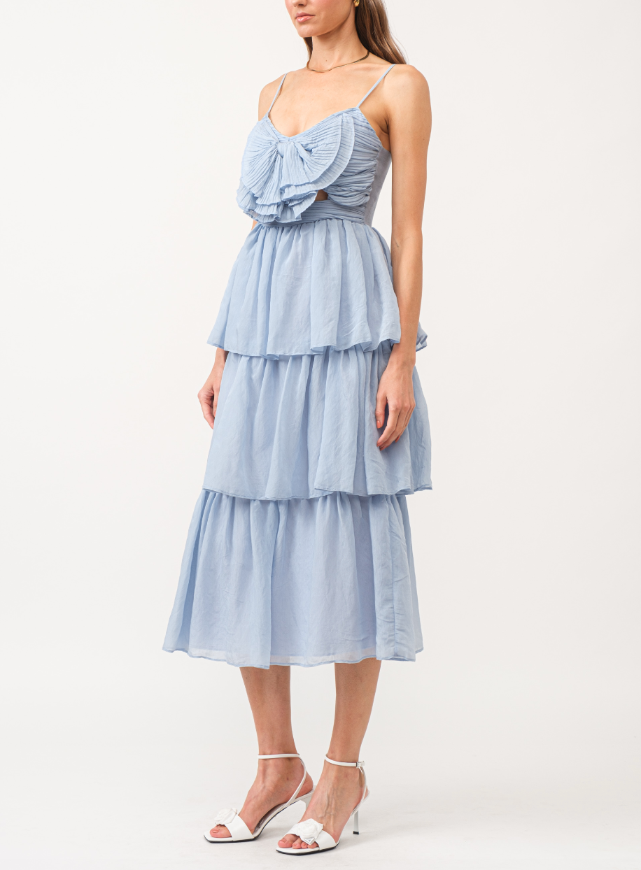 Vestido Pleated Bow
