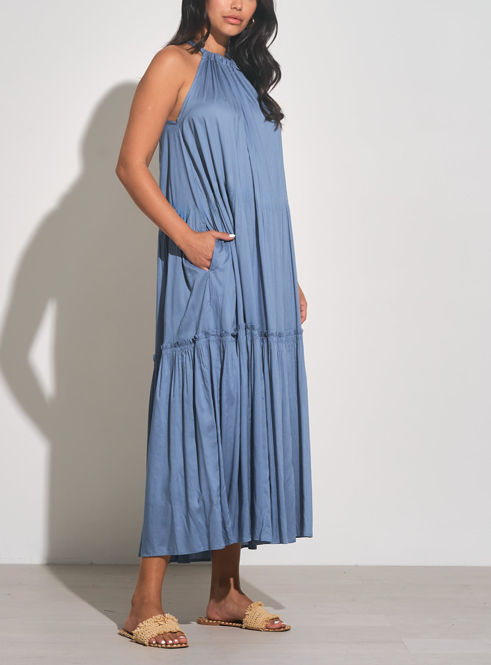 Deep Blue Vestido Maxi