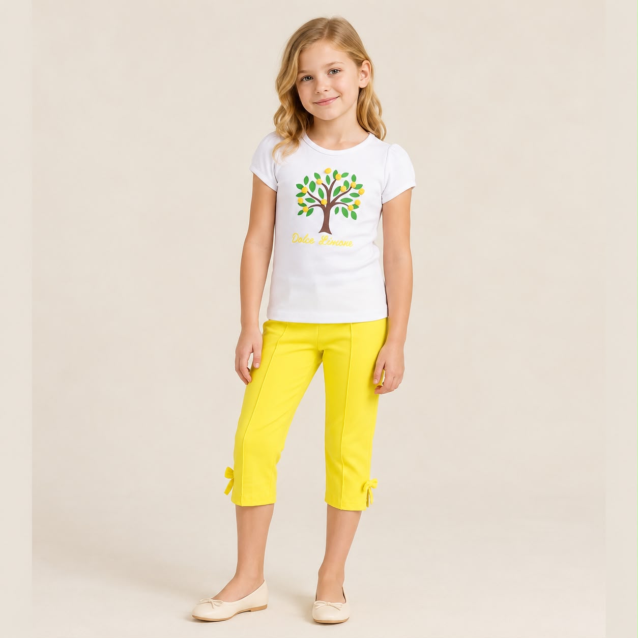KK Leggings capri con lazo