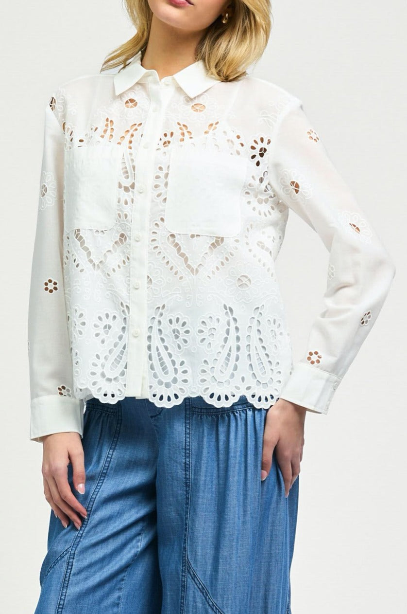 Blusa Laser-cut