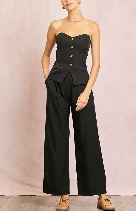 Wide Leg Corset Pants