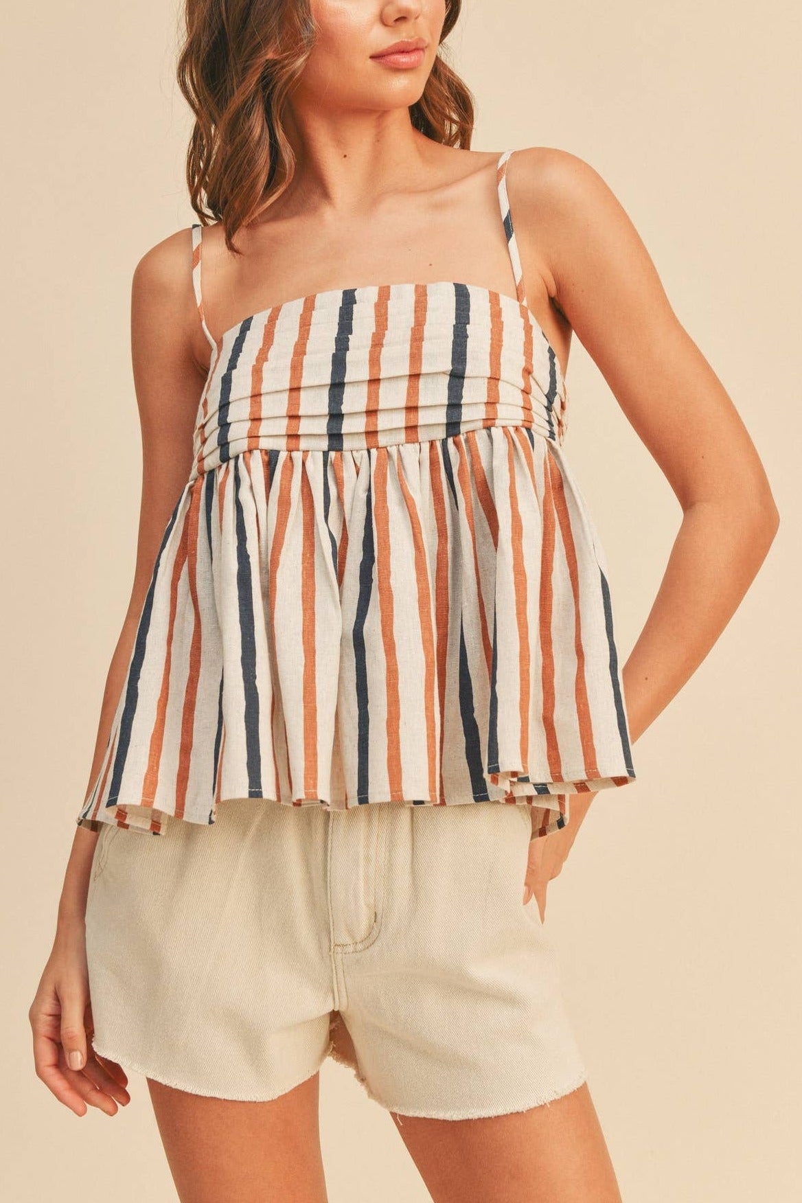 Rust Striped Top