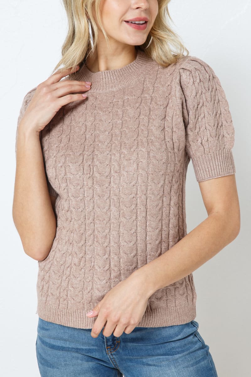 Cable Knit Top