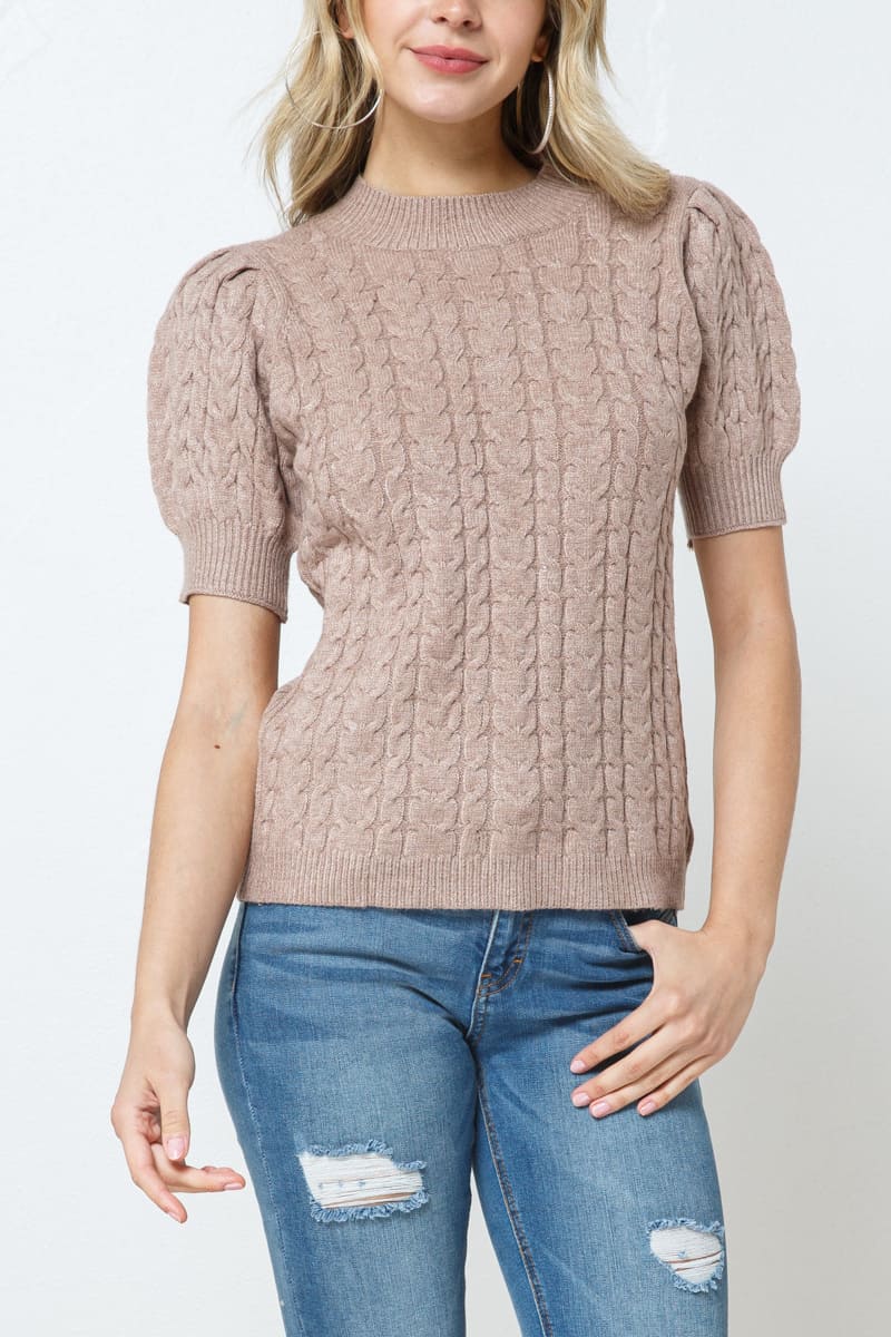 Cable Knit Top