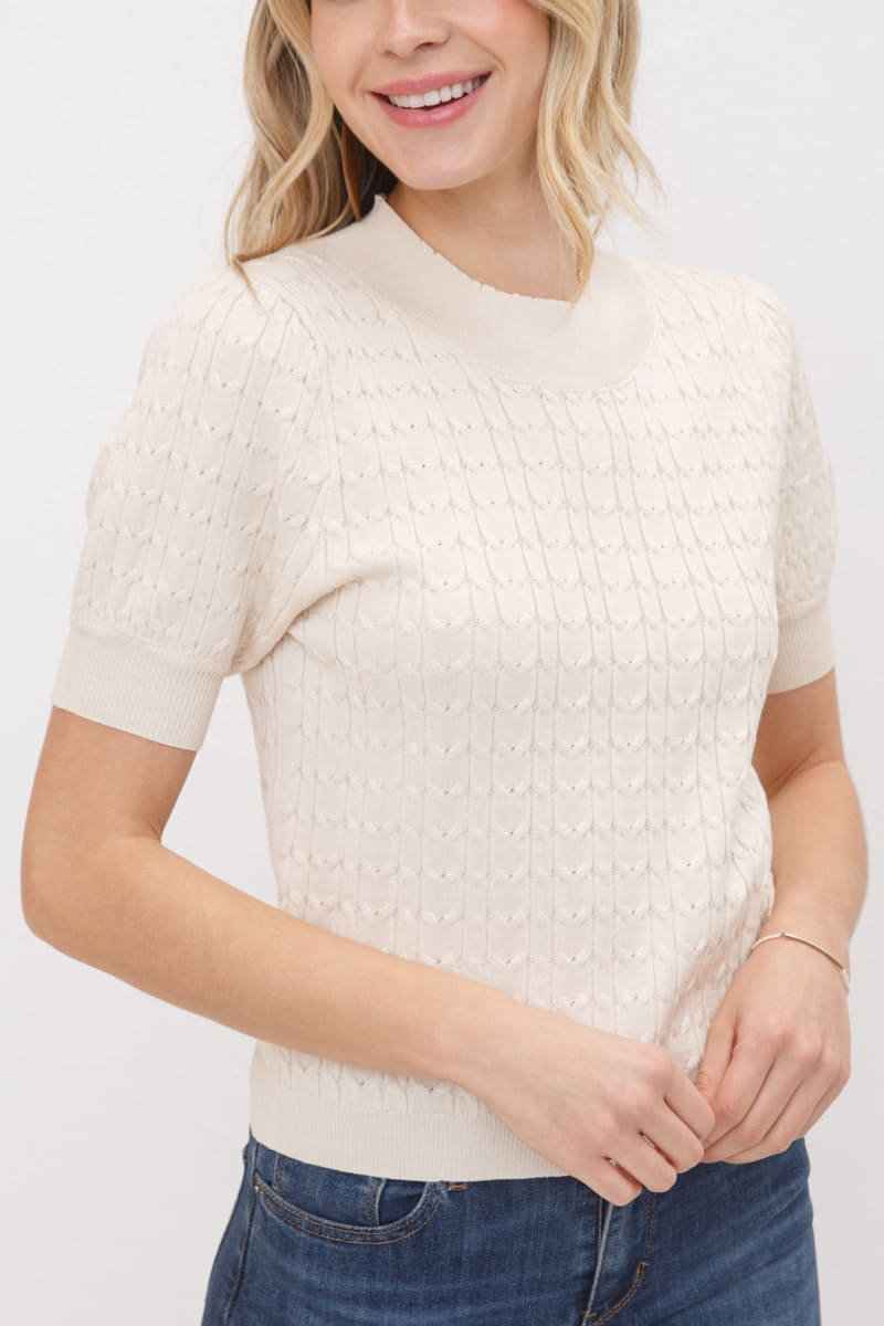 Cable Knit Top