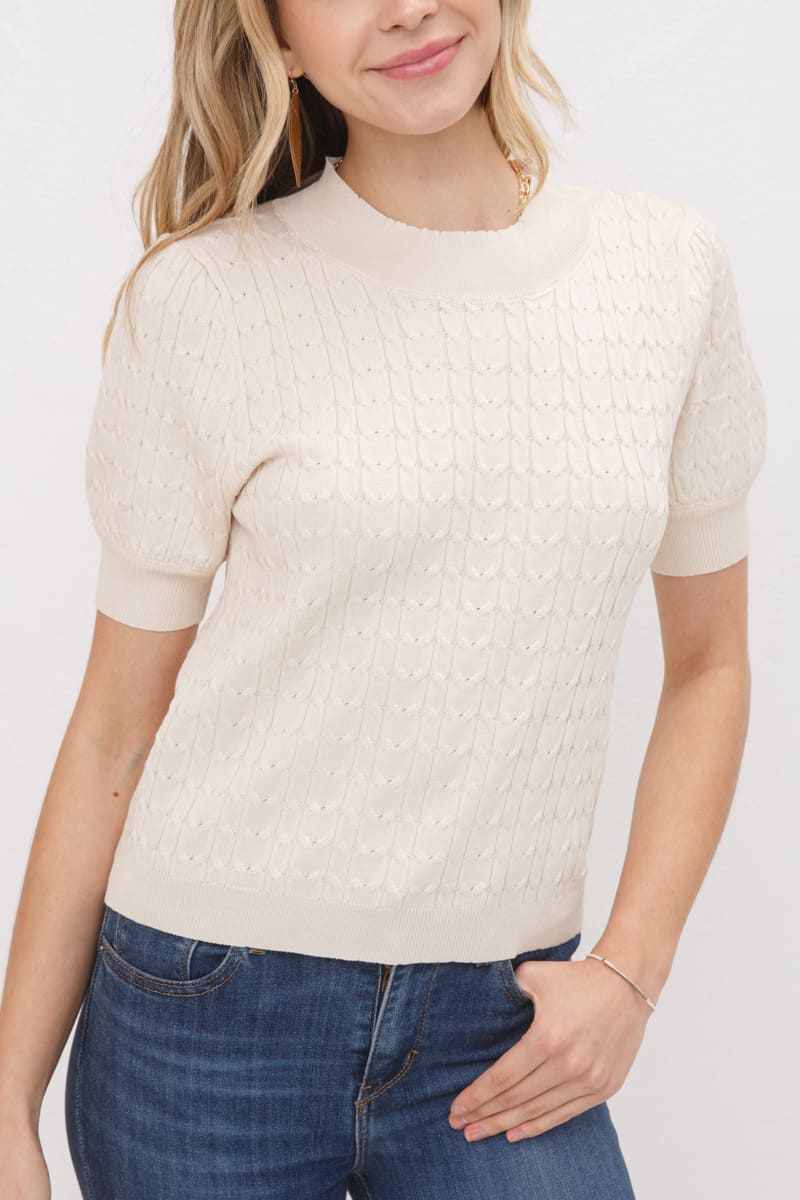 Cable Knit Top