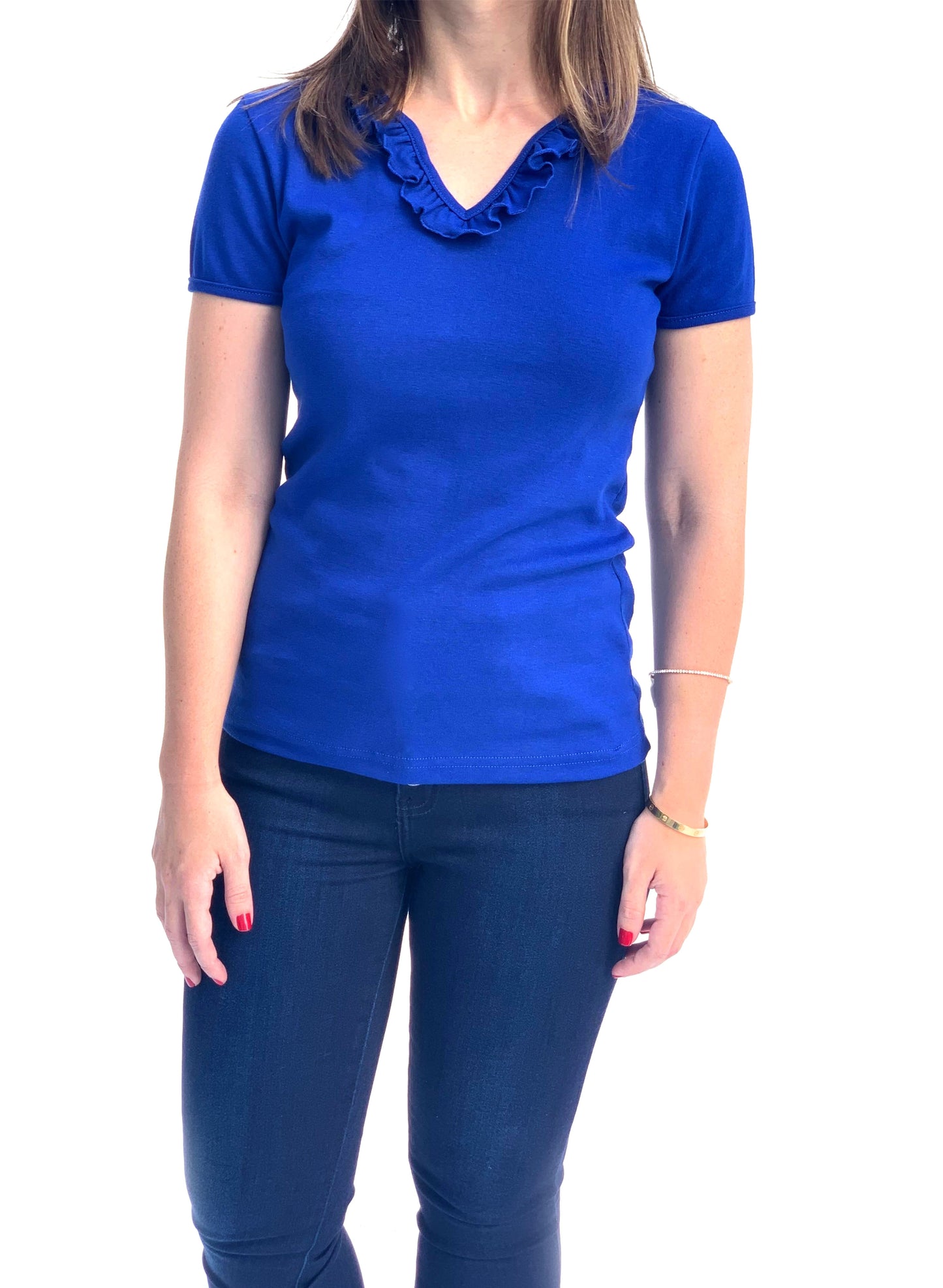 Ruffle Neck Top