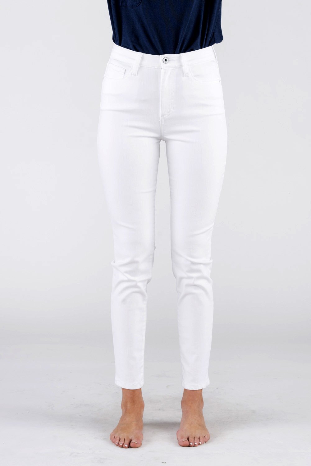 White High Rise Skinny