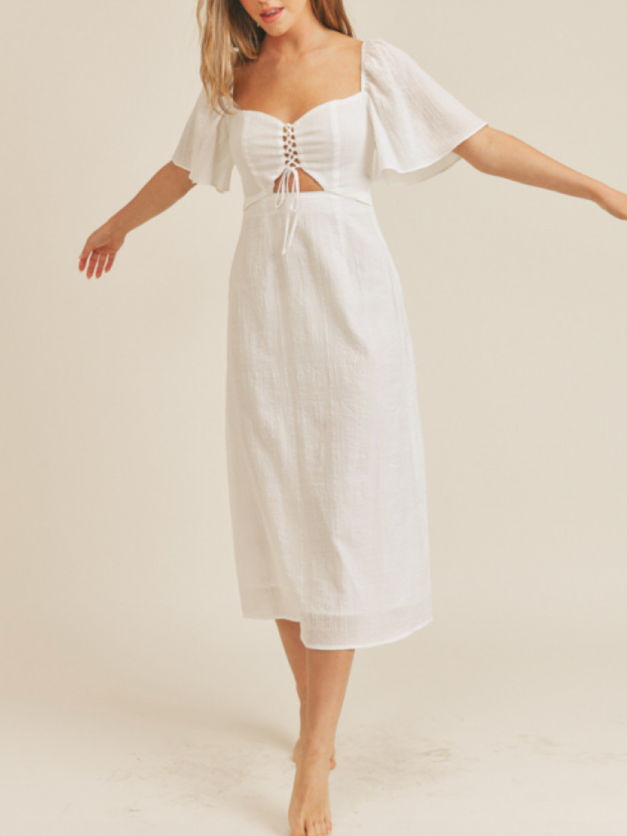 Tie Front Midi Dress