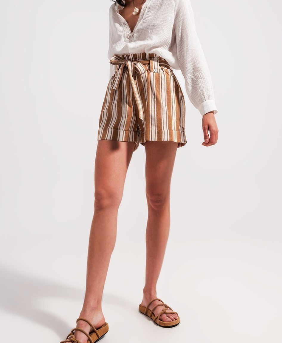 Paperbag Stripes Shorts
