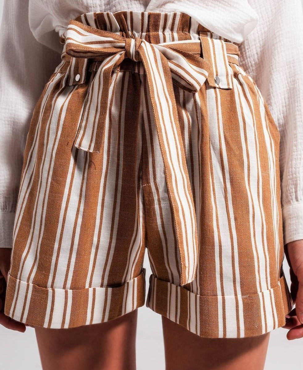 Paperbag Stripes Shorts