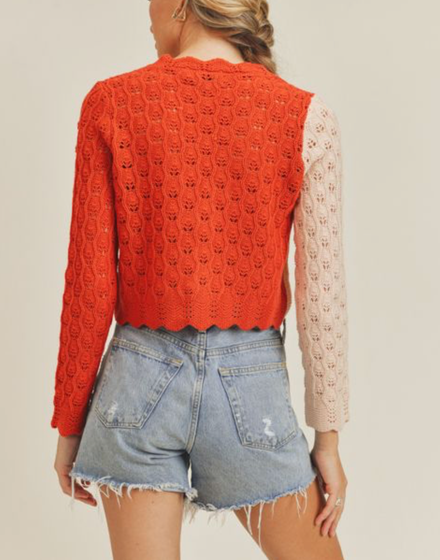 Color Block Bow Sweater