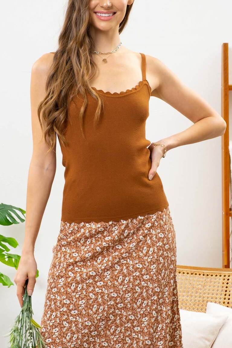 Scalloped Cami Top