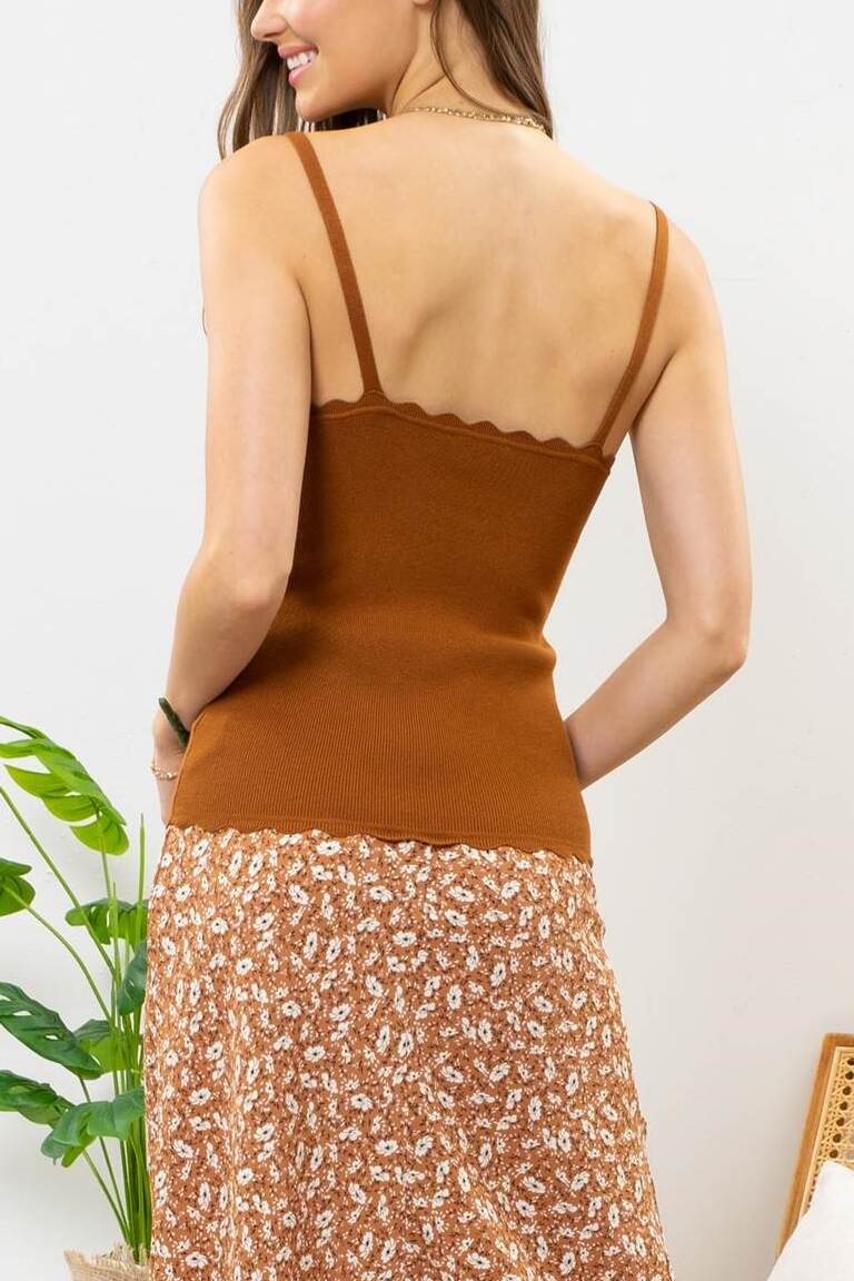 Scalloped Cami Top