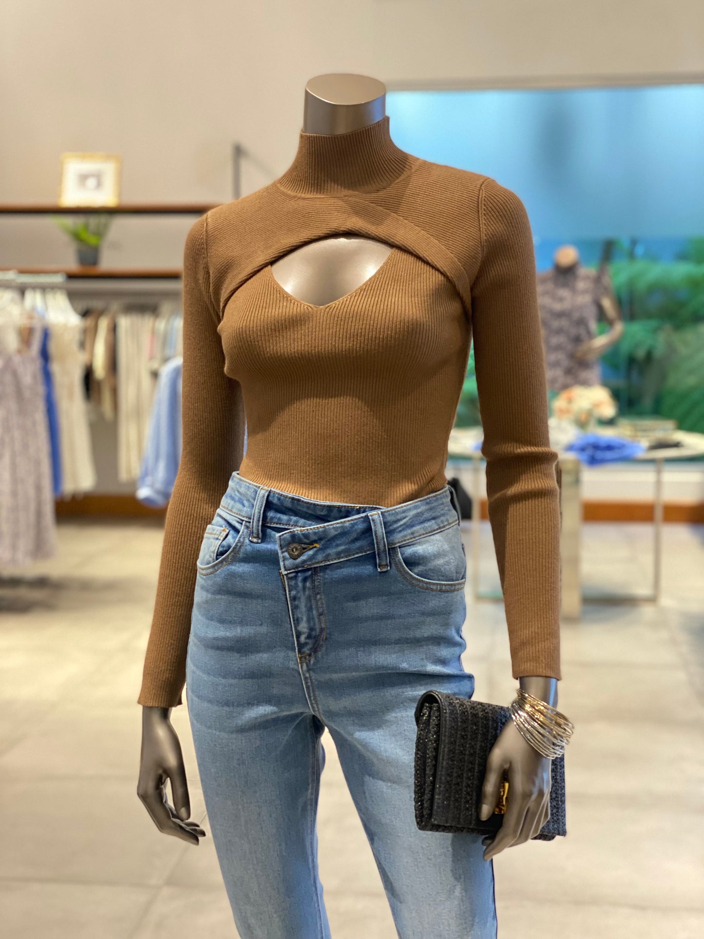 High Rise Cross Fly Jeans