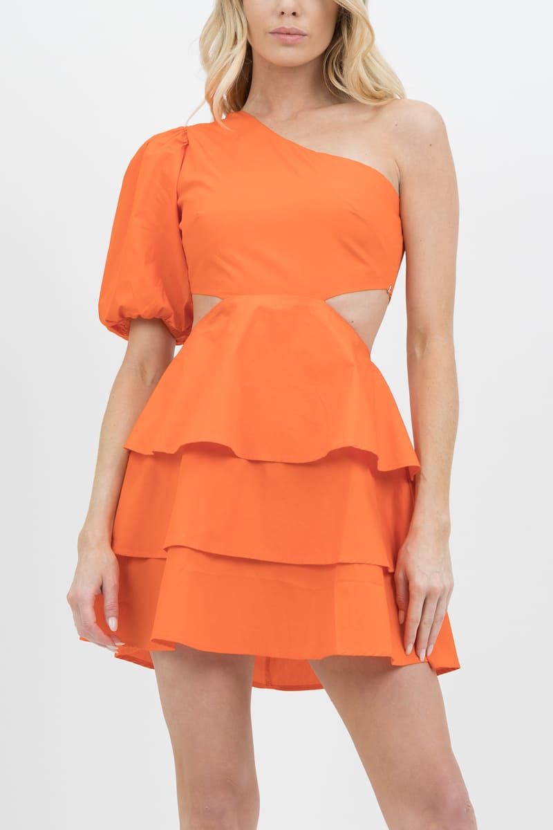 Vestido Poplin One Shoulder