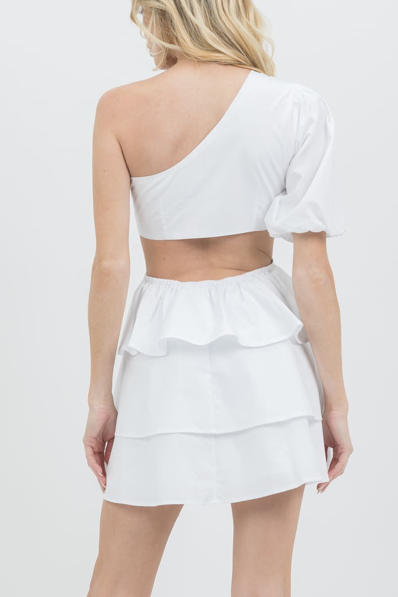 Vestido Poplin One Shoulder