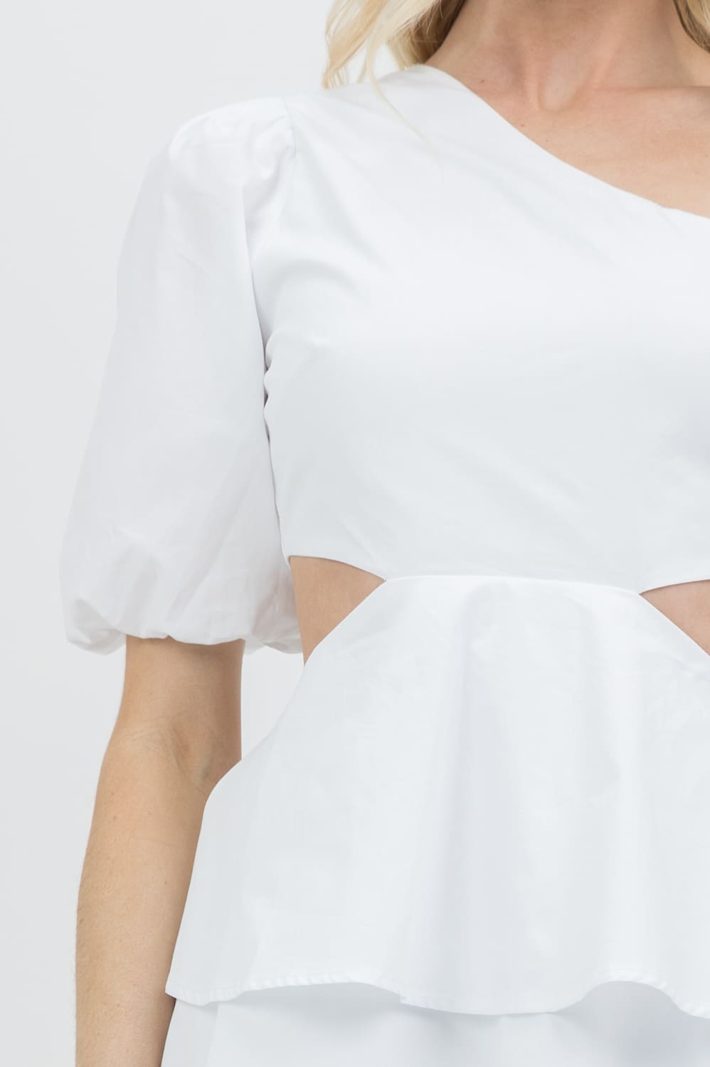 Vestido Poplin One Shoulder