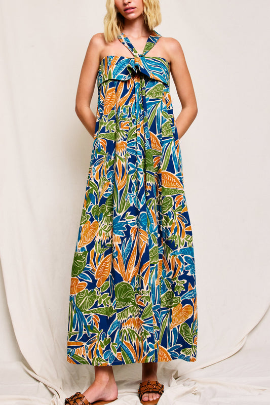 Vestido Tropical Halter