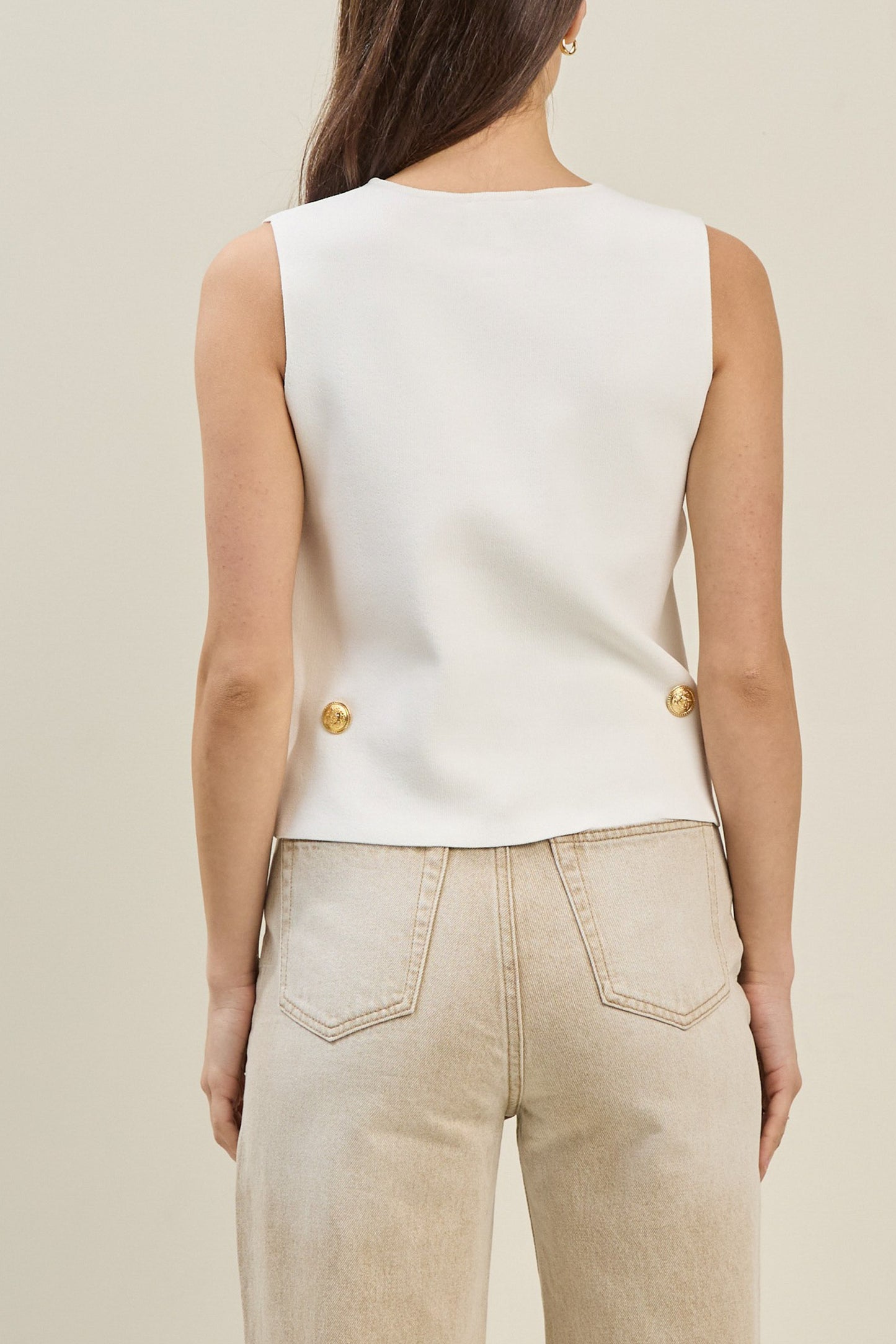 Side Gold Sweater Top