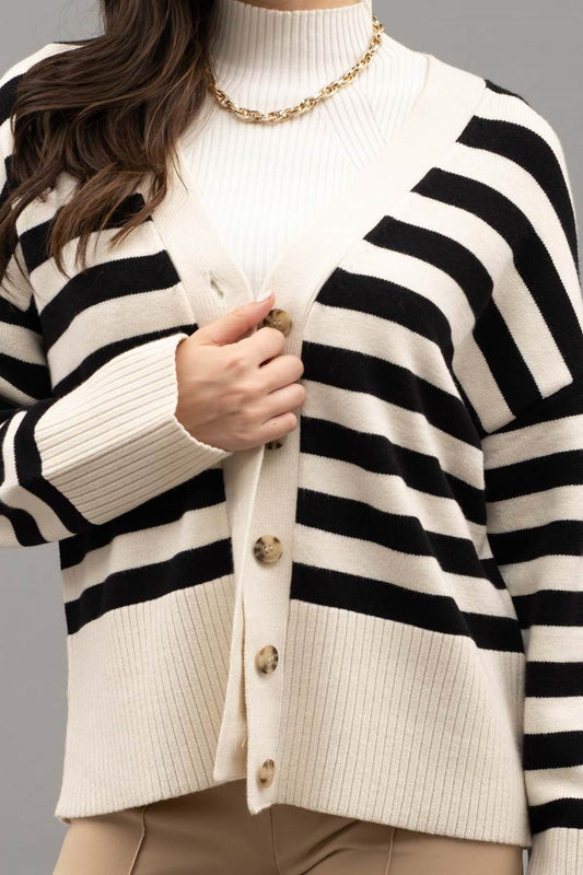 Stripes Cardigan Sweater