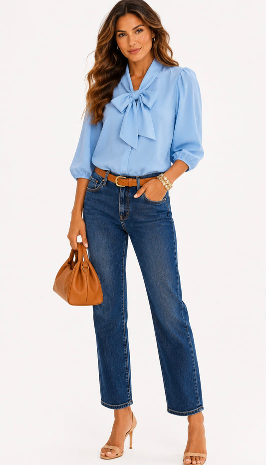 Blusa Bow Frame