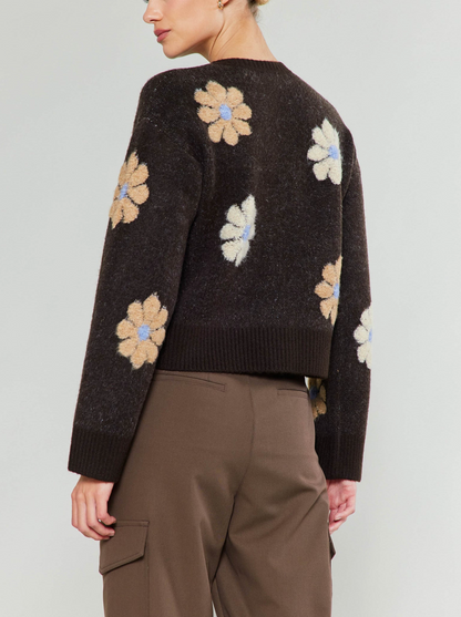 Brown Daisy Sweater