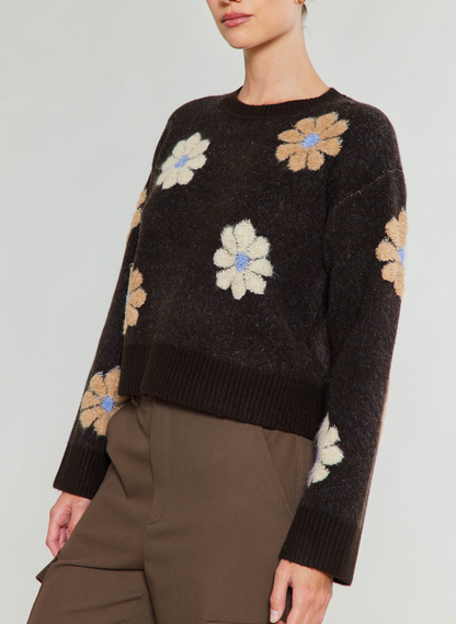 Brown Daisy Sweater