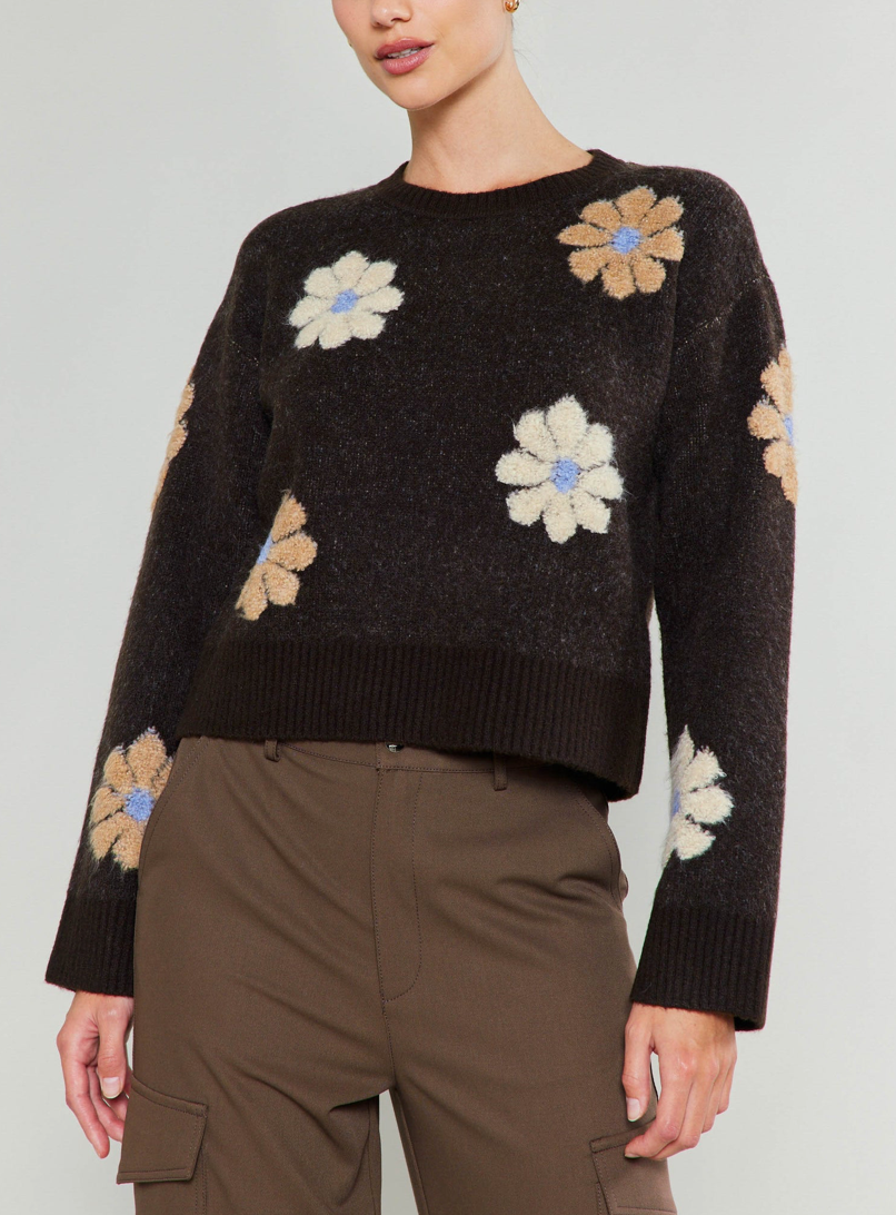 Brown Daisy Sweater