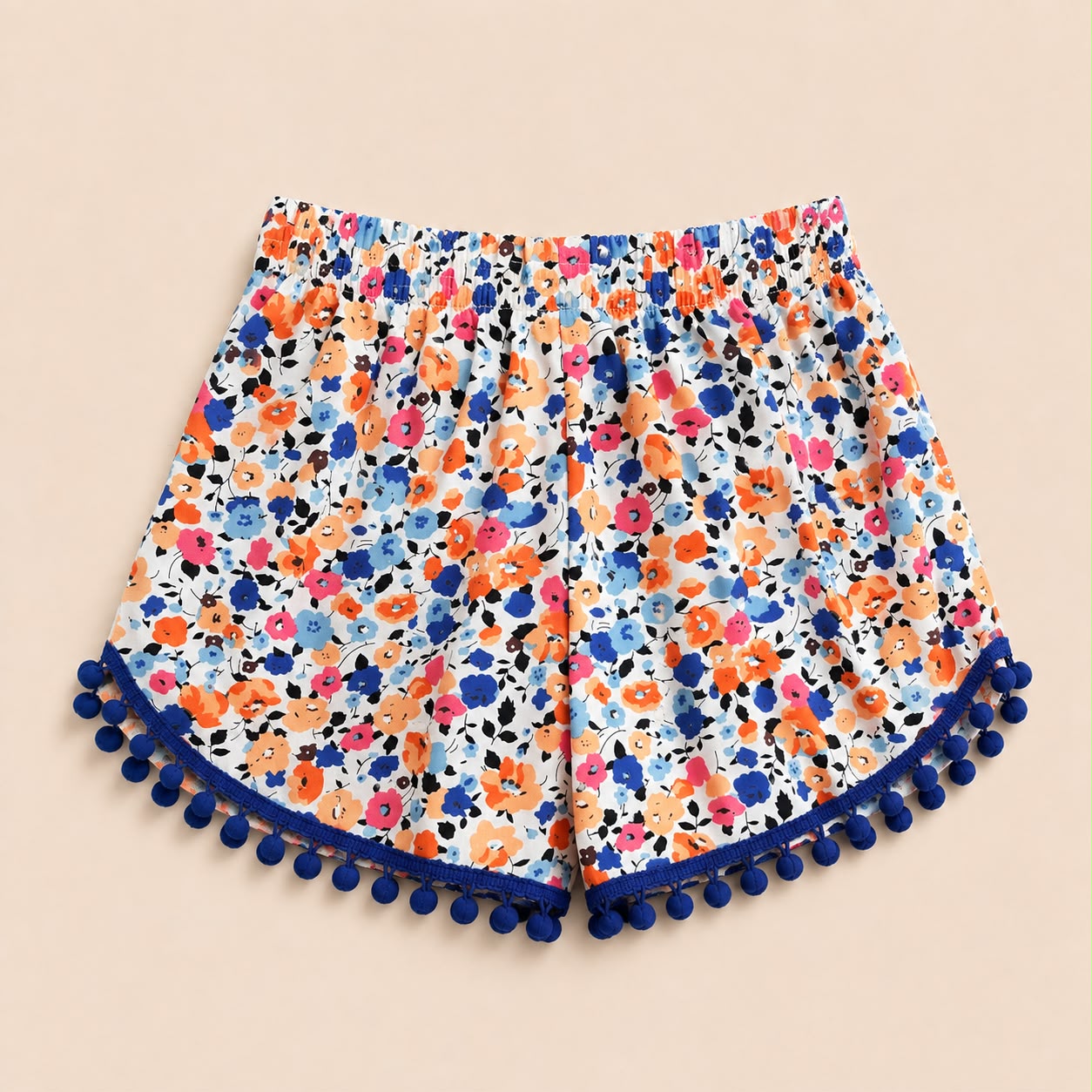 Shorts KK estampado con pompones