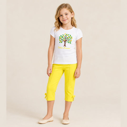 KK Leggings capri con lazo