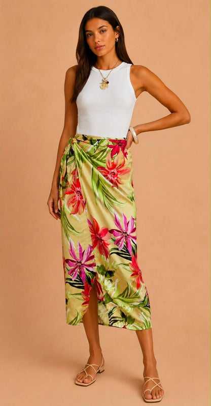 Falda Wrap Around Tropical