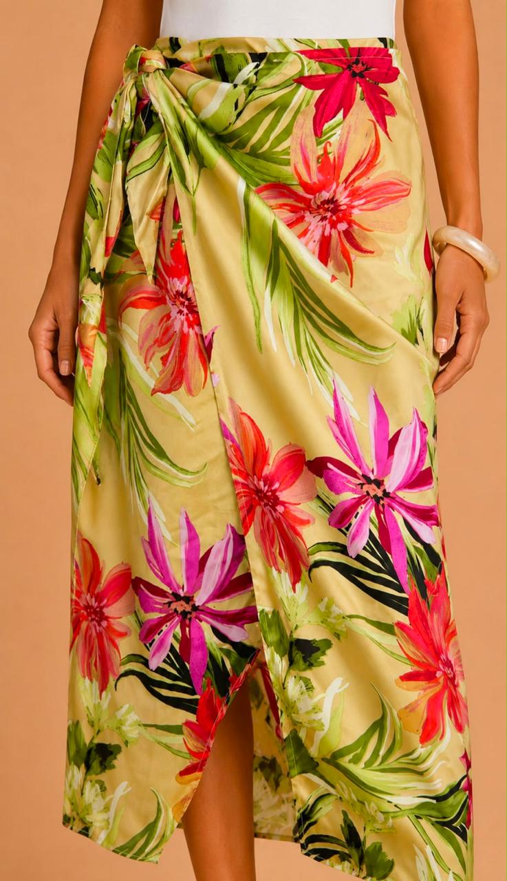 Falda Wrap Around Tropical