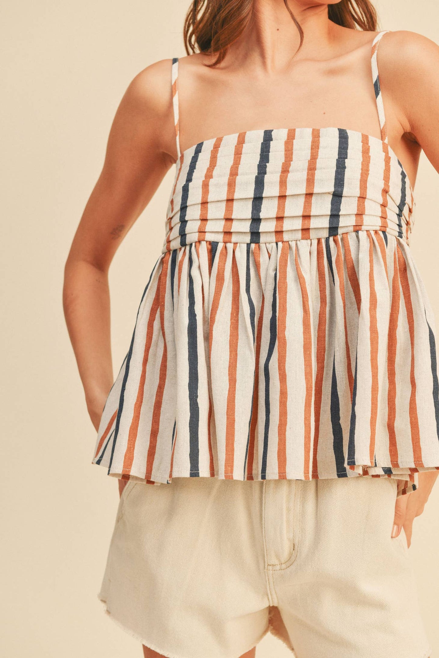 Rust Striped Top