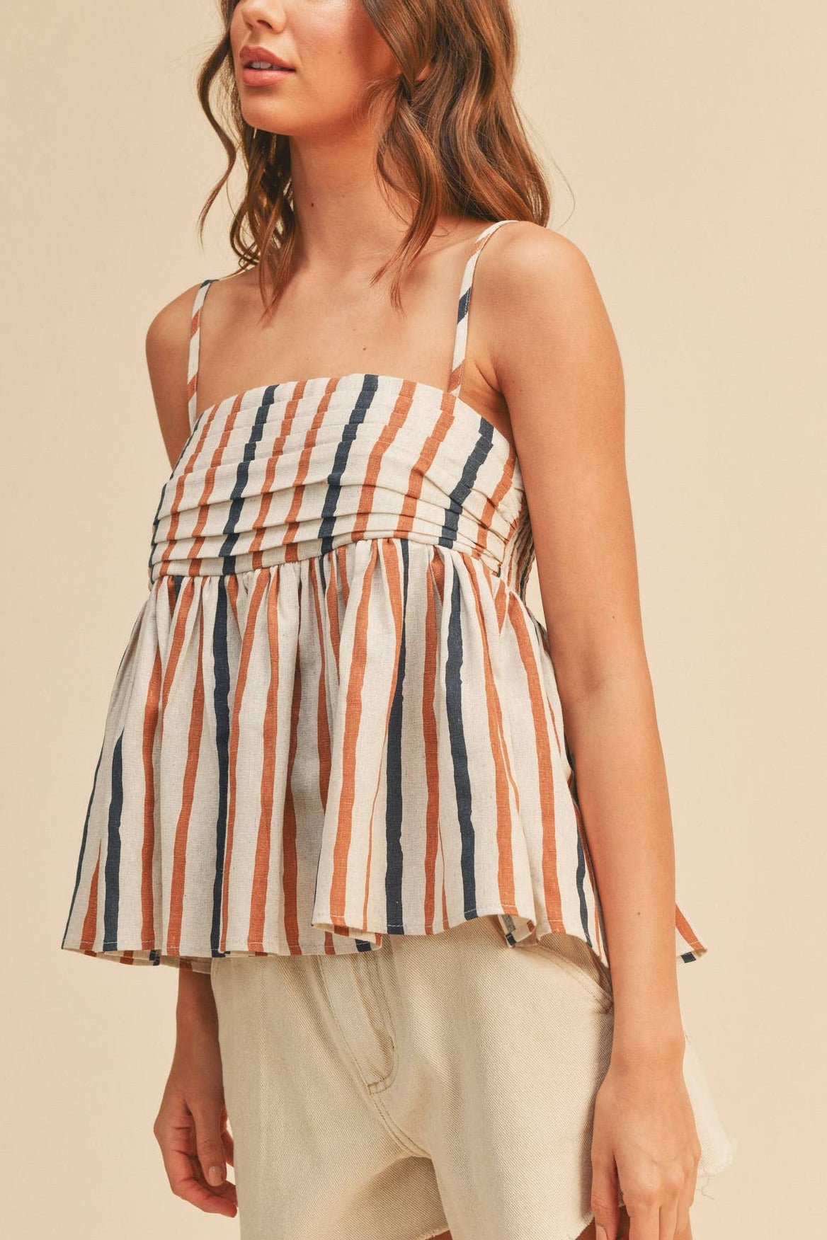 Rust Striped Top