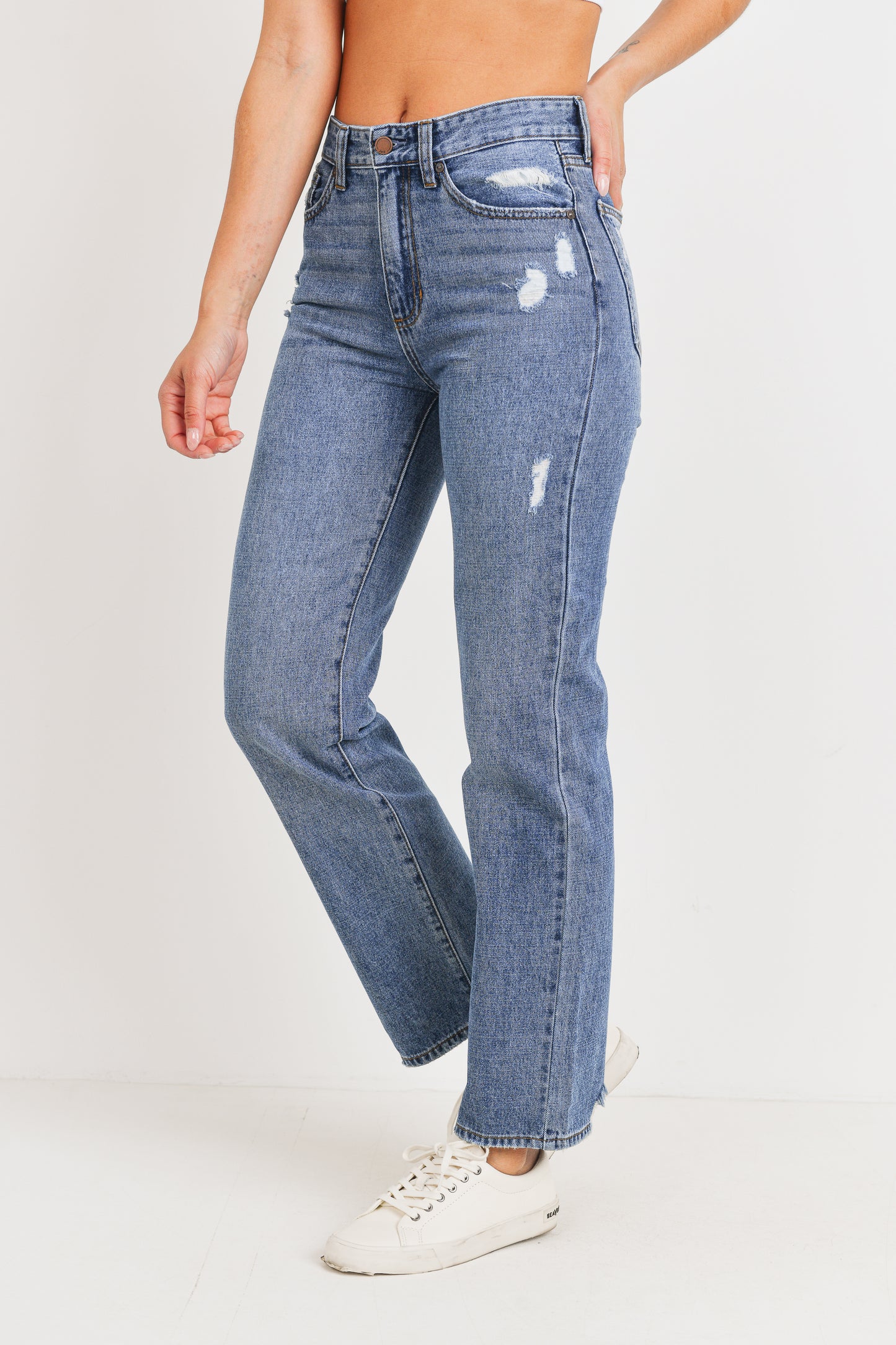 Dad Jeans Distressed