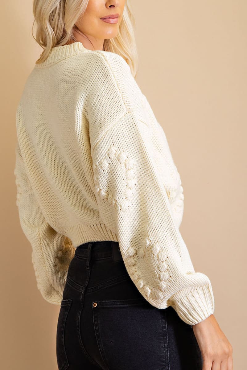 Heart pom hot sale pom sweater