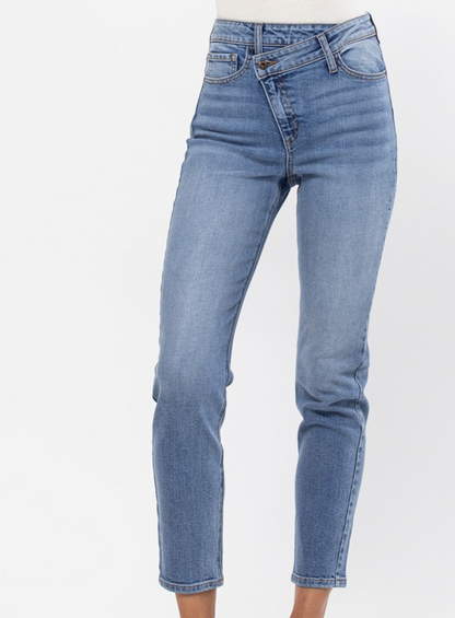 High Rise Cross Fly Jeans
