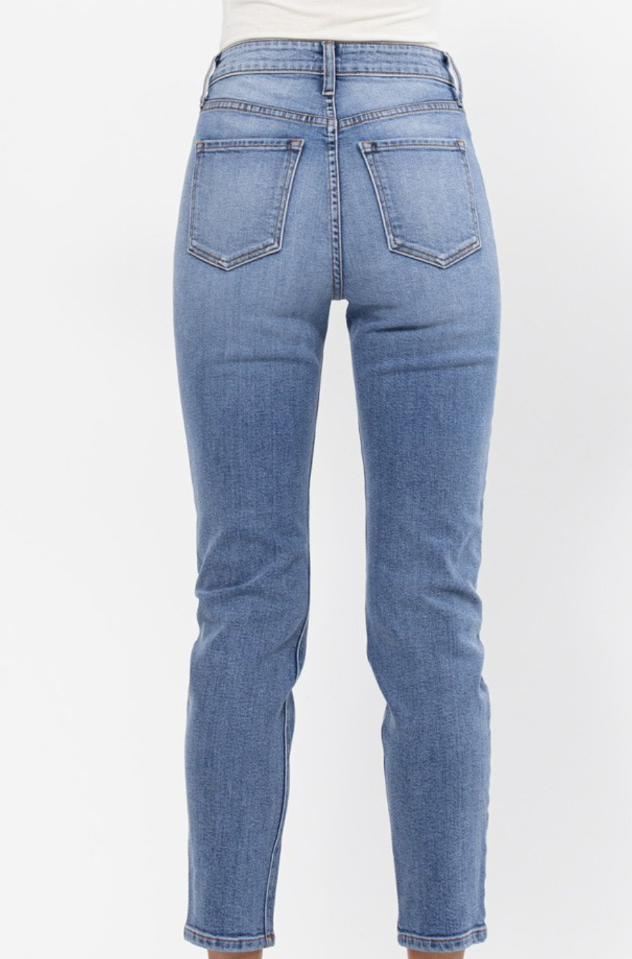 High Rise Cross Fly Jeans