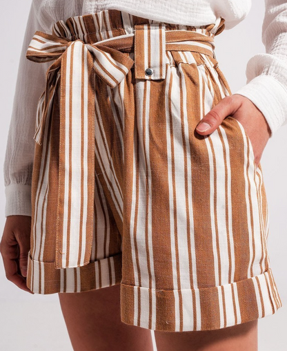 Paperbag Stripes Shorts