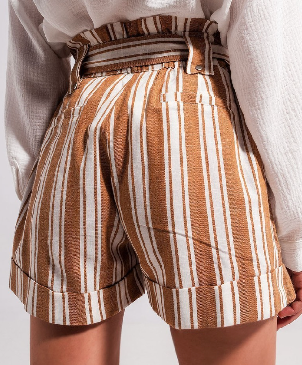 Paperbag Stripes Shorts